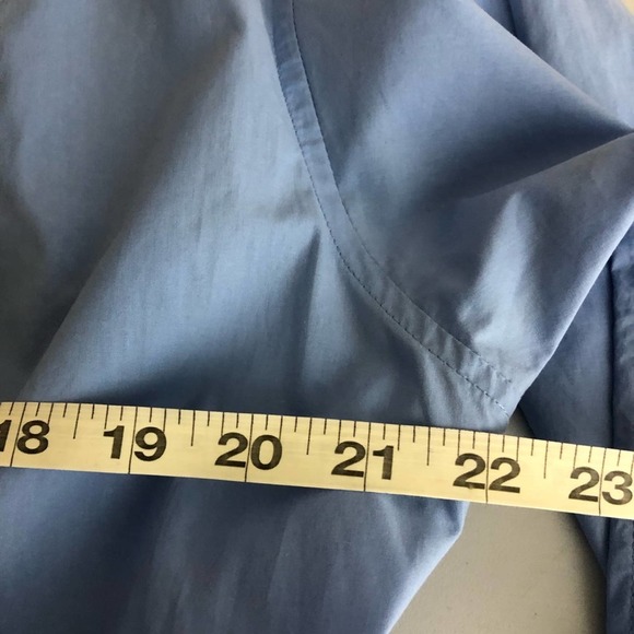 Sandro Paris Blue Cox Poplin Lace Shirt Dress Long Sleeve Button Down 38 M - Picture 15 of 16